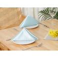 thumbnail image 6 of REGALWOVEN Satin Napkins Set of 6 Cloth Napkins for Dinner Table Light Blue 20"x20", 6 of 6