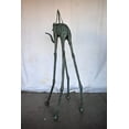 thumbnail image 5 of Nifao Modern Art Green Patina Tall Elephant Bronze Statue – Garden Outdoor Decor Sculpture, 26"L x 27"W x 67"H, 5 of 11