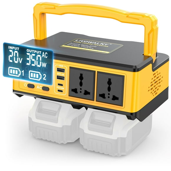 Estación de Energía LIVOWALNY 350W Compatible con Dewalt 20V