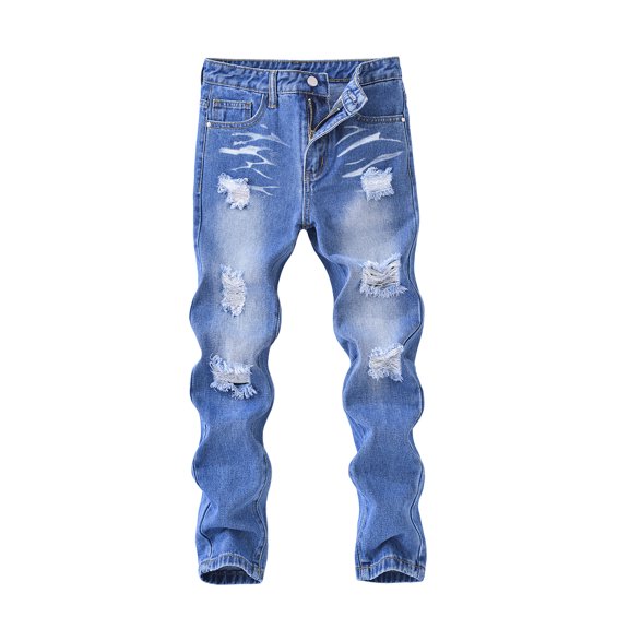 GYRATEDREAM Boy's Skinny Fit Ripped Destroyed Distressed Fashion Kids Denim Jeans Pants 5-13T