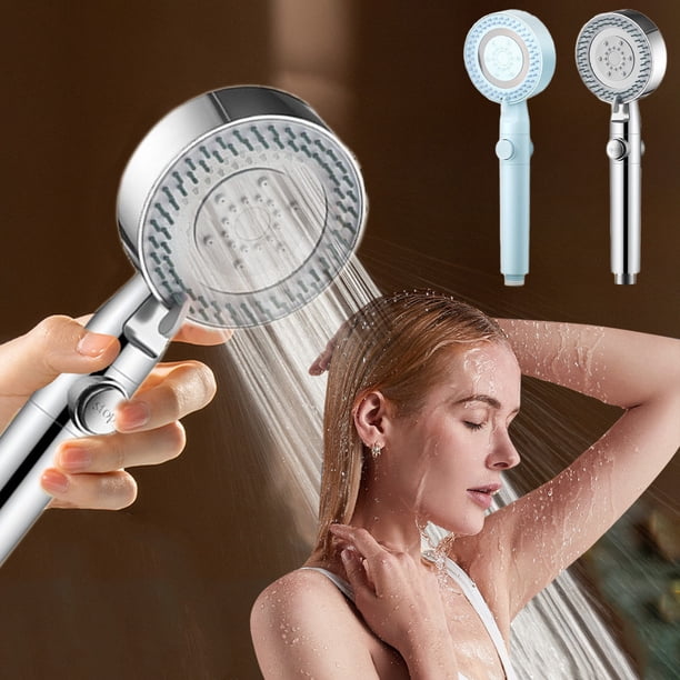 Xihbxyly Cabezal de Ducha de Alta Presión, 5 Modos de Rociado, Diseño Portátil, Sistema de Filtración de Agua, Potente Ducha de Lluvia, Ideal para El Baño, Fácil Instalación, Tamaño 26,2 X 9 X 2,5 Cm