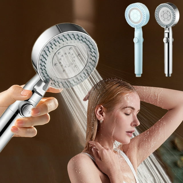 High Pressure Shower Head with Handheld & 5 Spray Modes - Filter for Hard Water, Powerful Rain Shower for Low Pressure Bathroom Upgrade