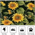 thumbnail image 2 of Sunflower Rugs for Bedroom, Yellow Flower Area Rug, Floral Botanical Rugs, Black Carpet, Sunflower Home Decor Gifts 3x4ft Small, 2 of 6