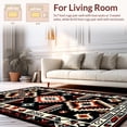 thumbnail image 2 of ODIKA 8'x10' Machine Washable Non-Slip Area Rug, Bold Contrast Composition High Traffic Rug, Black, 23705, 2 of 7