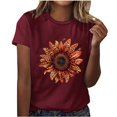 thumbnail image 1 of Camisetas de Manga Corta para Mujeres de Longitud Regular de Poliéster Sólido, Camiseta de Fiesta de Mayo Y Blusa Del Festival para la Primavera Y el Verano, 1 of 3