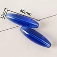 thumbnail image 6 of U8MO 5pcs 40mm Long Oval Shape Glossy Crystal Glass Loose Beads for Jewelry Making-Lake Blue, 6 of 6
