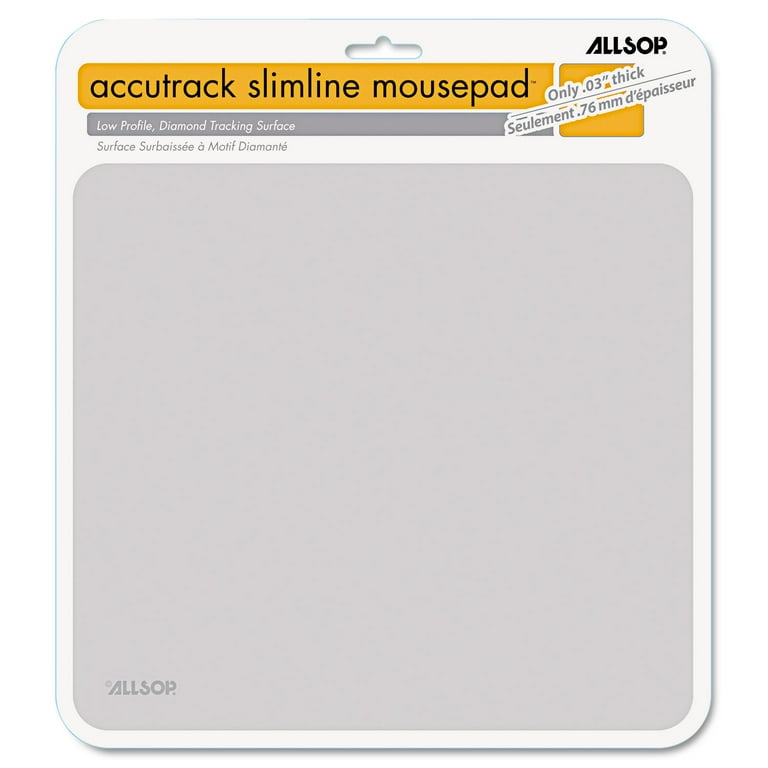 Accutrack Slimline Mouse Pad, 8.75 x 8, Silver Accutrack Slimline Mouse Pad, 8.75 x 8, Silver