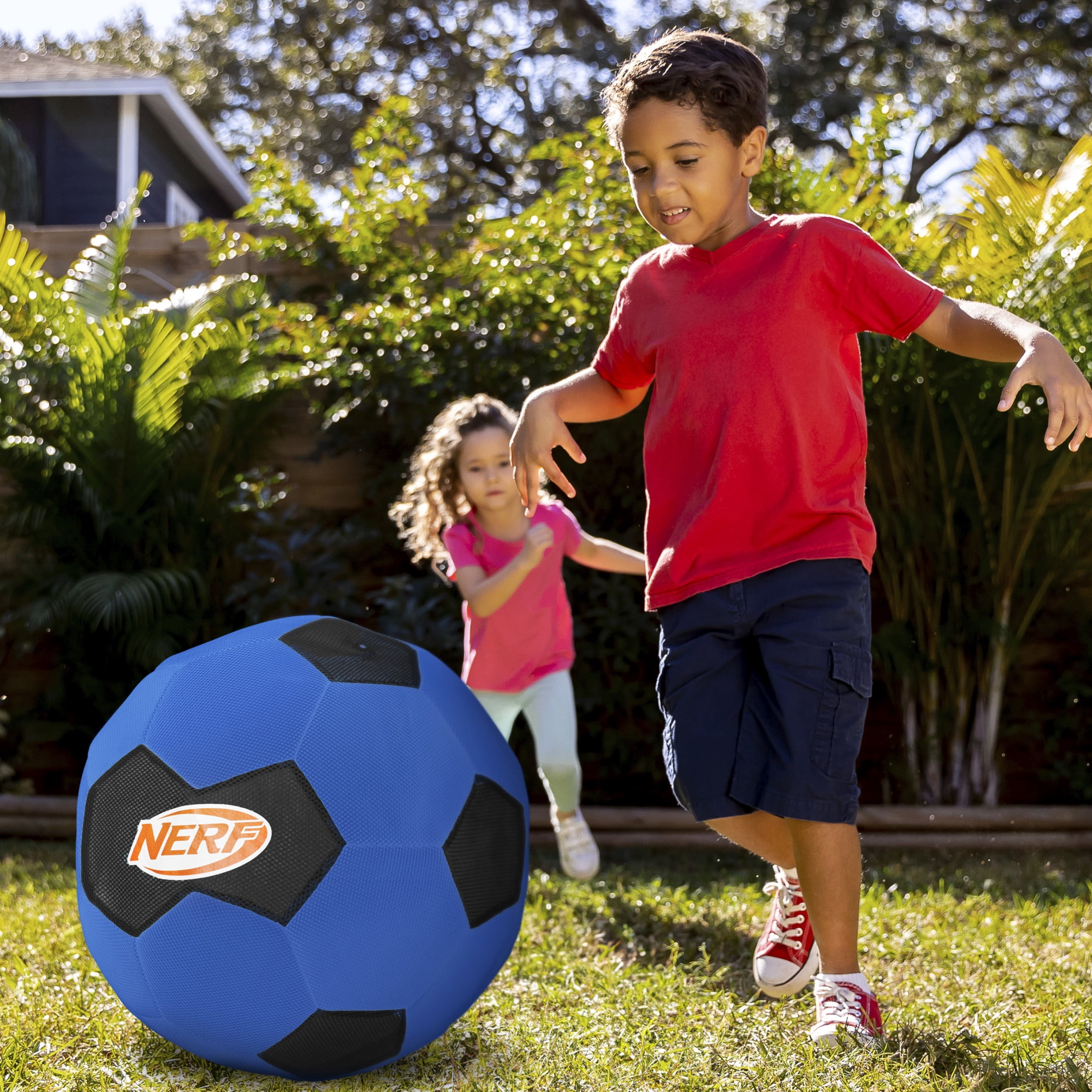 NERF Mega Ball - 20" Inch Big Outdoor Kids Kickball, Soccer Ball, Dodgeball for Backyard Games - Giant Multi Sport Toy for Outdoor + Lawn Games - Super Fun Kids Sports Toy