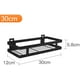 thumbnail image 4 of Decdeal Carrito de Ducha Sin Perforación 1 Nivel Negro Carrito de Ducha Estante de Cocina Especiero Estante de Pared de Acero Inoxidable Libre de Clavos Estante Flotante para Cocina Baño 20-50cm de Ancho, 4 of 8