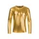 thumbnail image 5 of INSPIRE CHIC Camisetas de Hombre de Cuello Redondo de Manga Larga Brillante Top M Dorado, 5 of 7