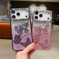 thumbnail image 2 of Dteck for iPhone 11 Bling Diamond Butterfly Case, Cute Luxury Sparkle Glitter Diamond Crystal Rhinestone Protective Case Cover for Girls Women Kids, Silver, 2 of 6