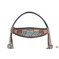 thumbnail image 3 of HILASON Western Horse Headstall Breast Collar Leather Tan, 3 of 8