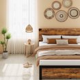 thumbnail image 4 of Aoile Full Size Bed Frame, Heavy Duty Bed Frame with 4 Storage Drawers & Headboard, Noise Free, No Box Spring Needed, Rustic Vintage, 4 of 10