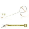 thumbnail image 1 of Beige Single Earhook Headset Mic Headworn Microphone 3.5mm 3 Pin 4 Pin XLR Plug, 1 of 11