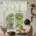 thumbnail image 6 of Yellow Spring Floral Rod Pocket Curtain Valance, Flowers Leaves Pastoral Botanical Farmhouse Window Valance for Living Room, Bedroom, Kitchen 54"W x 18"L, 6 of 9