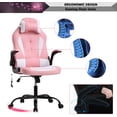 thumbnail image 5 of Dkeli Pink Massage Gaming Chair Ergonomic Office Chair W/Lumbar Support, Adjustable Racing High Back Computer Desk Chair Comfortable Seat for Women, 5 of 7