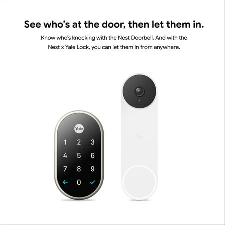 Nest x Yale - Smart Lock Wi-Fi Replacement Deadbolt with App/Keypad/Voice assistant Access - Black Suede