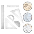 thumbnail image 4 of Miangastore Geometry Set Transparent 6Pcs 11.8X1.2X0.04In, 4 of 8