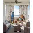 thumbnail image 6 of Birds Floral Blackout Curtains for Bedroom Living Room Darkening Curtains 90 Inch Farmhouse Vintage Pink Flower Leaf Black Out Window Curtain Privacy Window Treatment Grommet Drapes 52"x90"x2, 6 of 9