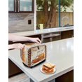 thumbnail image 3 of Thanksgiving Harvest Toaster Cover 4 Slice, Large Kitchen Appliance Covers, Vintage Fall Pumpkins Maple Leaf Toaster Oven Cover with Loop, Bread Machine Cover Polyester Dust Cover Protection, 3 of 4