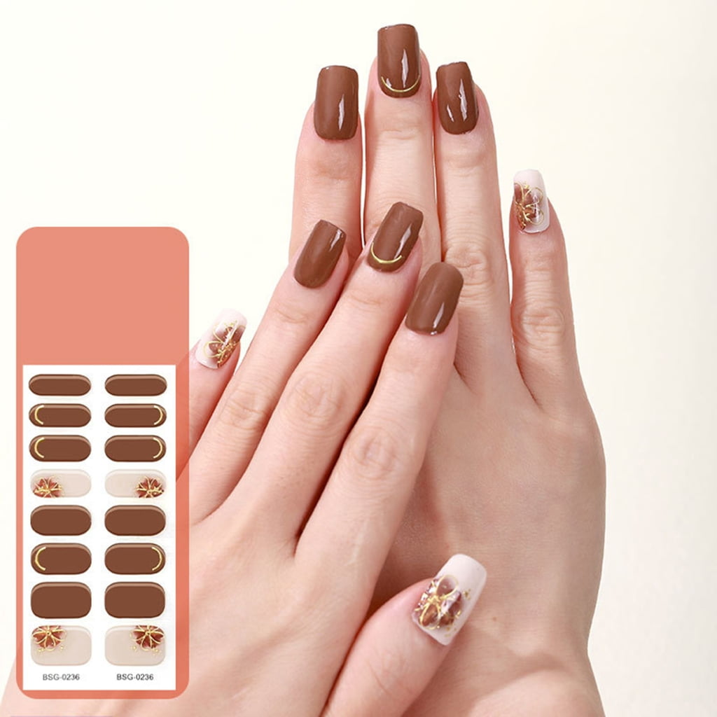 16 Streifen Halbgehärtete Gel-Nagelaufkleber Uv-Lampe Erforderlich Gel-Wraps V E - Foto 4