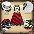 thumbnail image 5 of Benylion Girls Pirate Dress Buccaneer Costume Kids Birthday Party Dress Halloween Cosplay Outfits for 2-3 Years, 5 of 6