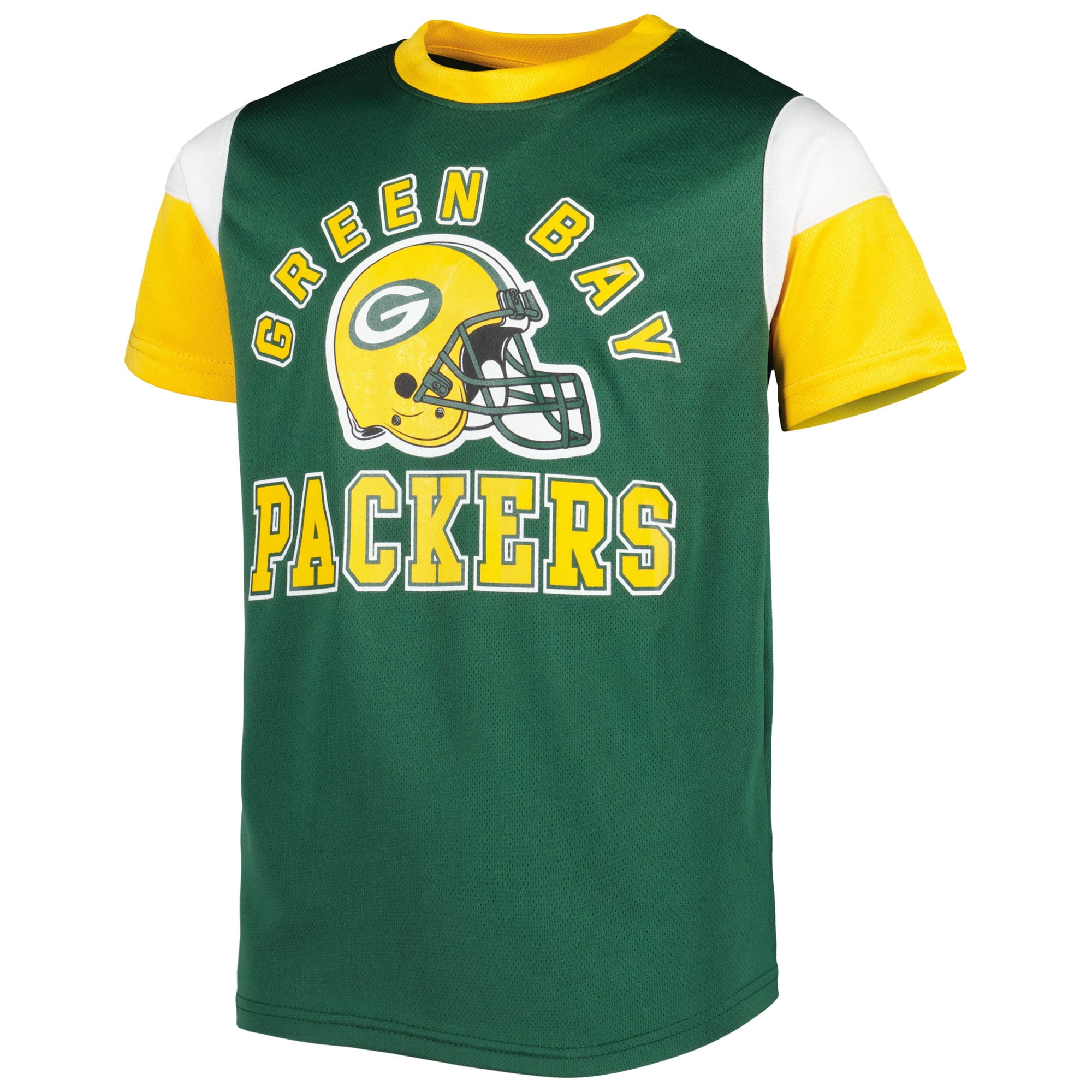 Youth Green Green Bay Packers Helmet T-Shirt