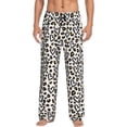 thumbnail image 2 of Kdxio Heart Leopard Print Men's Sleep Pajama Pant Lounge Pants with Pockets, 2 of 8