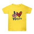 thumbnail image 4 of Cathalem T-Shirts à Manches Courtes Col en V pour Femmes, Jaune P, 4 of 4