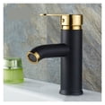 thumbnail image 3 of Luxury Bathroom Faucet Black Single Handle Hot Cold Switch Water Mixer Taps Wash Basin Bathroom Deck Mounted Basin Faucet, 3 of 7