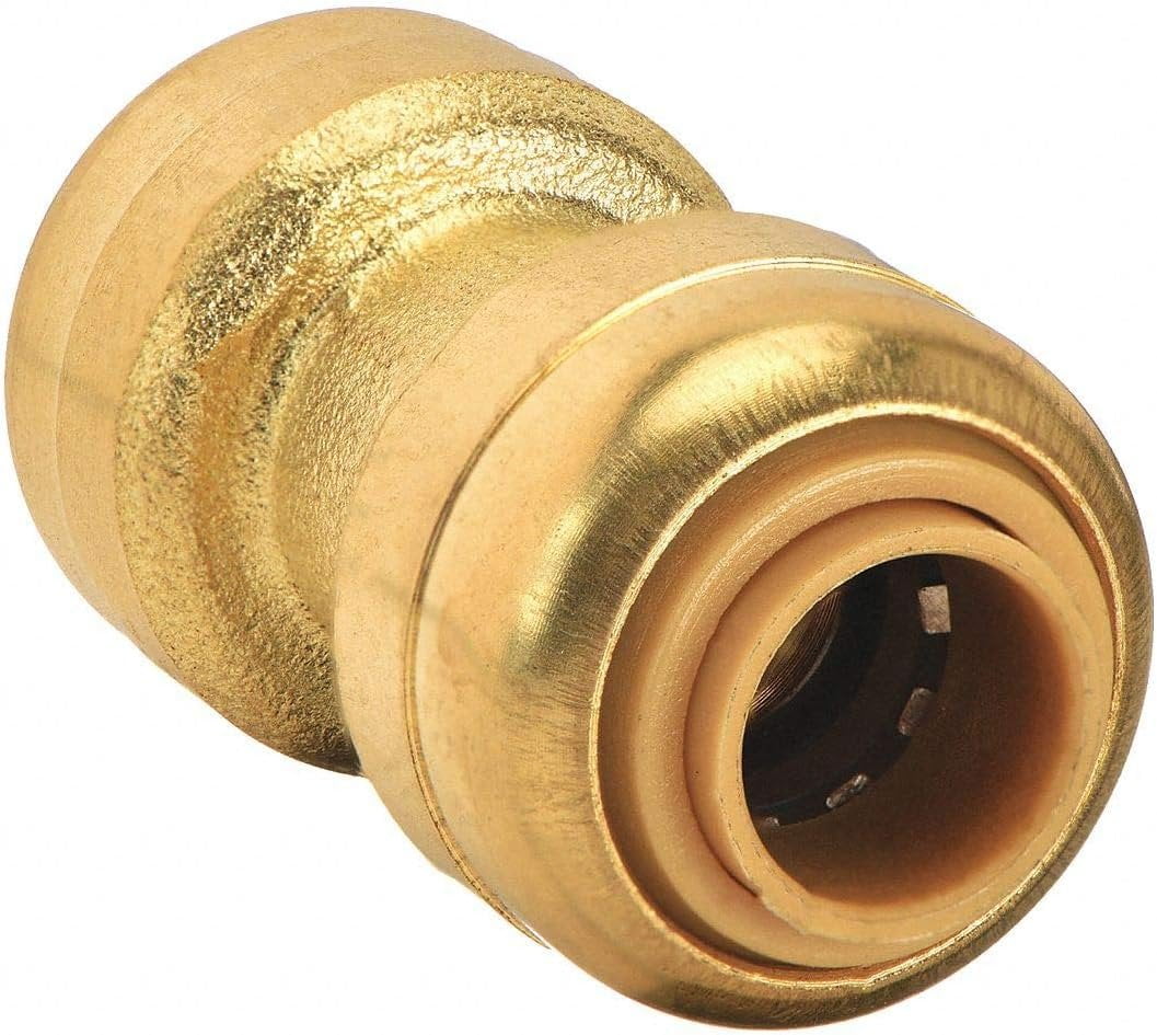 SharkBite 3/4 Inch Push Cap 10-Pack - Push-to-Connect Brass Plumbing Fittings