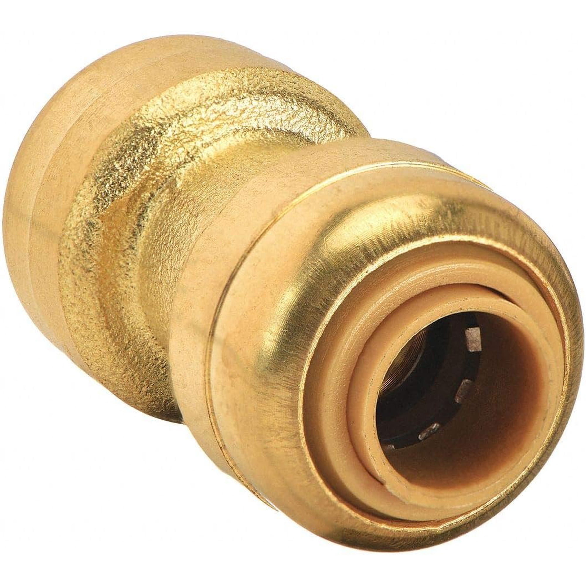 SharkBite 1/4 inch Coupling, Pack of 6, Push to Connect Brass Plumbing Fitting, PEX Pipe, Copper, CPVC, PE-RT, HDPE, U004LF
