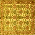 thumbnail image 1 of Ahgly Company Machine Washable Indoor Square Persian Yellow Traditional Area Rugs, 5' Square, 1 of 4