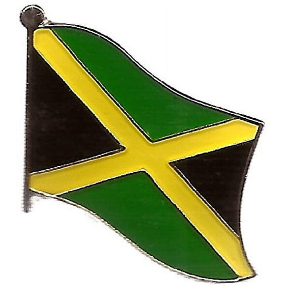 Pack of 50 Jamaica Flag Lapel Pins, Jamaican Pin Badge