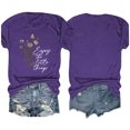 thumbnail image 2 of Camisetas de Verano de Mujer Pequeña Flor Impresa Cuello Redondo Manga Corta Superior, Verano Superior de las Mujeres, 2 of 4