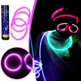 thumbnail image 3 of Premium Glow Sticks 100pc With Unique Connectors，Party Supplies Glow 12Hours 1ml, 3 of 5