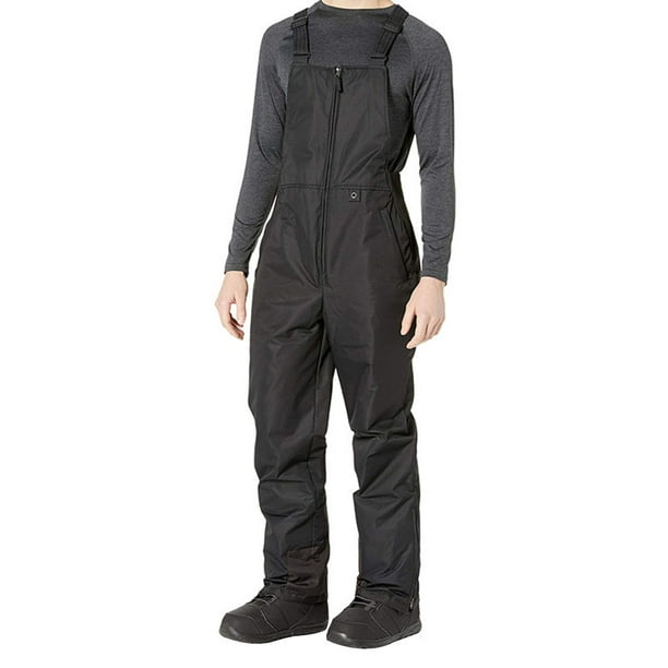 WIFORNT Men Waterproof Ski Bib Pants Adjustable Straps Windproof Thickened  Warmth Trousers for Outdoor Mountaineering