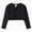 S32-Black, variant on 13-14 Years Tween Kids Girls Crew Neck Long Sleeve One Button Crop Cardigan Sweater Knit Bolero Cardigan For Dresses Outfits for Fall and Winter Navy Sweatshirt