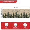 thumbnail image 3 of Pine Trees Snowflakes Merry Christmas Welcome Decorative Doormat, Seasonal Winter Xmas Low-Profile Rug Switch Mat for Outdoor 24x72 Inch, 3 of 6