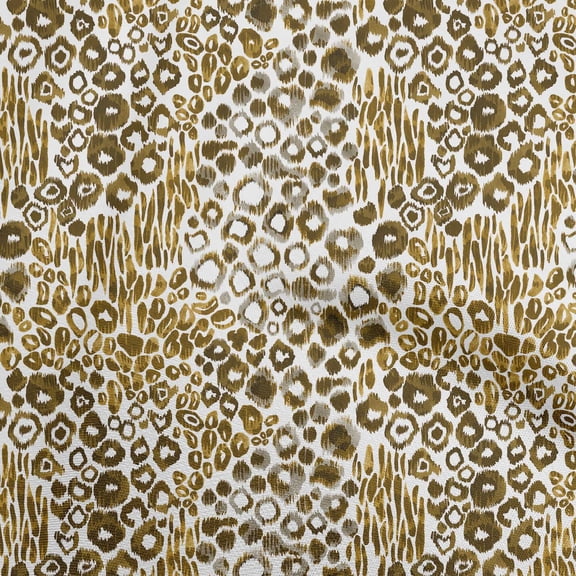 oneOone Cotton Silk Dark Olive Green Fabric Animal Skin Sewing Material Print Fabric By The Yard 42 Inch Wide