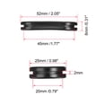 thumbnail image 2 of Unique Bargains Rubber Grommet Oval Double-Sided Mount Size 45 x 20 mm for Wire Protection 4 Pack, 2 of 5