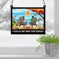 thumbnail image 3 of Adorno de atrapasol personalizado para parejas, "Tú, yo y los perros", atrapasol colgante para ventana personalizado para acampar, regalo de Navidad, cumpleaños, inauguración de la casa, día de San Va, 3 of 7