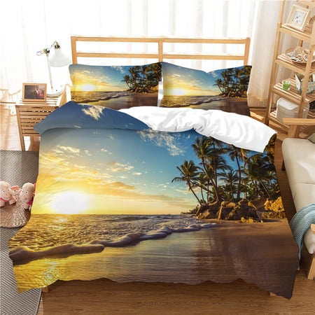 3D Bedding Set Beauty Scenery Duvet Covers Microfiber Home Textiles Children Teens Bedclothes,Queen (90"x90")