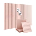 thumbnail image 2 of Pink Wall Decor for Bedroom Panels Wall Decor 12 Inch Adhesive Wall Panels 3D Striped Wall Decoration for Interior Space Dorm Nursery Home Office Pink Color, 1 Pack, 2 of 7