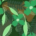 thumbnail image 1 of Ahgly Company Indoor Square Patterned Dark Forest Green Area Rugs, 5' Square, 1 of 6