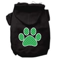 thumbnail image 3 of Pet Dog  Cat Hoodie Screen Printed, "Green Swiss Dots Paw", 3 of 10