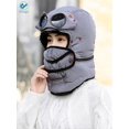 thumbnail image 3 of Deago Trooper Trapper Hat Winter Windproof Ski Hat with Glasses and Mask Warm Hunting Hats for Men Women (Gray), 3 of 8