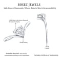 thumbnail image 5 of Rosec Jewels Lab Grown Diamond Heart Engagement Ring - Diamond Solitaire Chevron Ring for Women - EF-VS Quality - with Jewelry Box, 925 Sterling Silver, US 4.00, 5 of 8