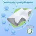 thumbnail image 5 of Memory Foam Cervical Pillow, 2 in 1 Ergonomic Contour Orthopedic Pillow for Neck Pain, Contoured Support Pillows for Side Back Stomach Sleepers, 5 of 6