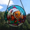 thumbnail image 2 of Clownfish Ornament Christmas 2025, Clownfish Stained Glass Window Hanging – Artistic and Colorful Glass Piece, Perfect Holiday Gift Idea, 2 of 5
